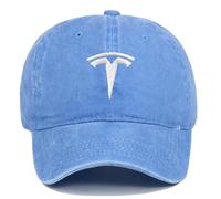 WEQTYSAB Auto Baseballkappe, für Tesla Model S 2012-2021 Unisex Sport Sonnenhut Männer Frauen Verstellbare Baseball Cap Mütze Schiebermütze,F