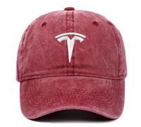 WEQTYSAB Auto Baseballkappe, für Tesla Model S 2012-2021 Unisex Sport Sonnenhut Männer Frauen Verstellbare Baseball Cap Mütze Schiebermütze,B