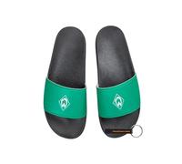 Werder Bremen SV Badelatschen Raute - Offizieller Fanartikel - Grüne Latschen mit Werder-Raute & schwarzer Sohle - bequeme Passform (EU Schuhgrößensystem, Erwachsene, Numerisch, M, 41)