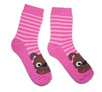 Weri Spezials Baby und Kinder Frottee Socken Thermo Socken Plüsch Socken für Jungen und Mädchen - mit verschiedenen Muster-und Farbvariationen. (23-26, Pink Dog)