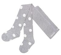 Weri Spezials Baby und Kinder Strumpfhose für Mädchen Baumwolle mit Punkten Muster (134-146, Grau+Weiß)