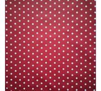 Werthers Stoffe Beschichteter Baumwollstoff Punkte Rot - 100% Baumwolle wasserdicht - Weiße Punkte 0,5 cm - Abwaschbarer Stoff für Tischdecken, Taschen, Wickelunterlagen, & DIY Wachtstuch 0,5m