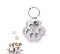 Werwing Pet Paw Keychain: Memorial Hair Keeper for Cats and Dogs, Compact Key and Bag Accessory - Perfect for Pet Owners, hellviolett, 1 pack