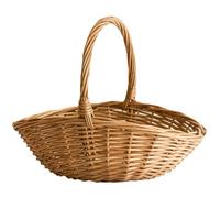 Wesafrae Wicker-Korb Einkaufskorb Aus, Wicker-Aufbewahrungskorb mit, Geschenkkorb, Picknickkorb, Küchenkorb Groß