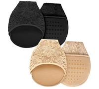 WESIEVYA 2 Paar Unsichtbare High Heel Füßlinge Aus Elastischem Atmungsaktivem Material Rutschfest Mit Silikongel Polster Komfortable Vorfuß Socken Für Damen Geeignet Für Pumps Und Offene Schuhe