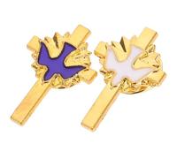 WESIEVYA 2 Stück Vintage Kreuz und Friedenstauben Broschen aus Langlebiger Legierung Religiöse Anstecker für Erstkommunion und Taufe Festliche Schmuckaccessoires für Mädchen bei Besonderen