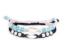 WESIEVYA 2stücke Gewebtes Armband Aus Muscheln Weiß Handschmuck Für Mädchen Modische Handkettendekoration Elegantes Schmuckstück Für Viele Anlässe