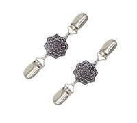 WESIEVYA 2stücke Vintage Pullover Schal Clips aus Metalllegierung für Damen Strickjackenclip Pulloverkragenclip Antik Designed Pulloverclip für Damenpullover und Schals