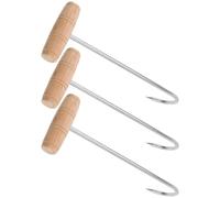 WESIEVYA 3 Stück Schuhlöffel aus Edelstahl mit Holzgriff Langlebiger Schuhanzieher für Erwachsene Praktisches Schuhzubehör zum Bequemen Anziehen und Ziehen