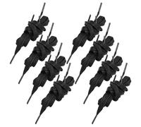 WESIEVYA 8 Stück Flache Gewachste Schnürsenkel aus Schwarzer Baumwolle 7mm Breit Wasserabweisend Klassische Schnürsenkel für Herren Arbeitsschuhe und Sportschuhe