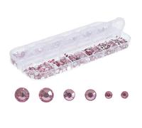 WESIEVYA Acryl Strasssteine mit Flacher Rückseite für Nagelkunst und Bastelarbeiten Rosa Rund Langlebig für Selbstgemacht Nagelschmuck und Make Up Dekorationen