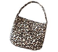 WESIEVYA Allround Schultertasche mit Leopardenmuster Geräumige Achseltasche aus Strapazierfähigem Material Lässige Umhängetasche für Frauen Modische Tragetasche für Alltag und Shopping
