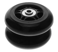 WESIEVYA Geräuscharme Universalrollen 2 Stück für Gepäck und Kleinere Reparaturprojekte Schwenkbare Gummi Trolleyräder mit Metallachsen Ersatzteile für Reisekoffer 76mm X 24mm