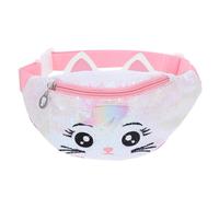 WESIEVYA Glänzende Gürteltasche mit Verstellbarem Schnellverschluss Funkelnde Pailletten Bauchtasche für Mädchen und Frauen Verstellbarer Hüft Schultergurt Prinzessin Design Geschenkidee