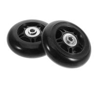 WESIEVYA Gummi Schwenkräder Ersatzrollen 2 Stück Universalräder für Reisekoffer und Trolley Gepäck Reparaturset Geräuschlos 76mm X 24mm