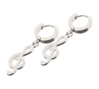 WESIEVYA Musiknoten Ohrhänger aus Hochwertiger Legierung Modische Statement ohrringe im Hip hop Stil Handpoliert Langlebig und Vielseitig für Festival Party und Alltag Geeignet