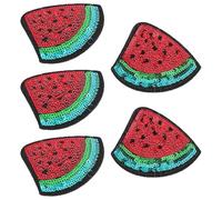 WESIEVYA Obst Applikationen 5 Stück zum Aufbügeln Baumwollstoff Patches für Jeans Jacken und Rucksäcke für Upcycling und Kreative Näharbeiten
