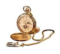 Eurotops Automatik-Taschenuhr Esprit du Temps – goldfarben, Sprungdeckel, Mineralglas, 24h-Tag-Nacht