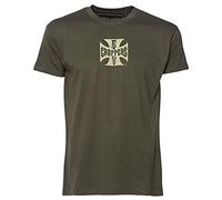 WCC West Coast Choppers T-Shirt Iron Cross Solid Khaki-M