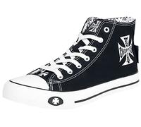 WEST COAST CHOPPERS Iron Cross Männer Sneaker high schwarz/weiß EU45