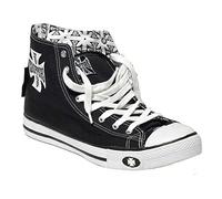 WEST COAST CHOPPERS Iron Cross Männer Sneaker high schwarz/weiß Rockabilly, Rockwear, Streetwear