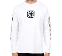 WEST COAST CHOPPERS Langarm T-Shirt Og Cross Weiß (XX-Large, Weiß)