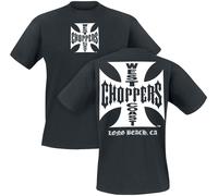 T-Shirt West Coast Choppers OG Cross Schwarz-Weiß XL