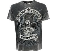 WEST COAST CHOPPERS T-Shirt Cash Only Tee, Größe:L, Farbe:Black/Grey