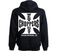 WEST COAST CHOPPERS WCC Hoodie Iron Cross Zipper schwarz-XXXL