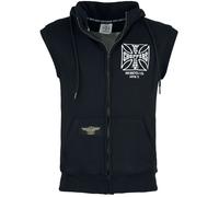 West Coast Choppers WCC OG ATX Sleeveless Zip Hoodie Weste schwarz in 4XL