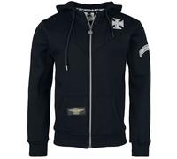 West Coast Choppers WCC OG Classic Panel Zip Hoodie Kapuzenjacke schwarz in 3XL