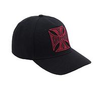 WEST COAST CHOPPERS - WCC Red Cross Roundbill Snapback Cap - Schwarz Farbe Schwarz, Größe One Size