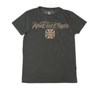 WCC West Coast Choppers T-Shirt Eagle Crest Tee Oil Dye Anthracite-M