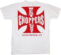 WEST COAST CHOPPERS WCC T-Shirt Eisernes Kreuz rotes Logo weiß (DE/NL/SE/PL, Alphanumerisch, XXL, Regular, Regular)