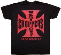 WEST COAST CHOPPERS WCC T-Shirt Iron Cross Red Logo schwarz-XL