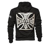 WEST COAST CHOPPERS Zip Hoody Cross Panel, Farbe:Black;Größe:2XL