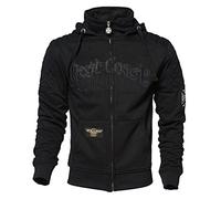 West Coast Choppers Zip Hoody Por Vida, Größe:L, Farbe:black