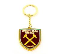 West Ham FC Schlüsselanhänger, offizielles Fußballwappen aus Metall, Einheitsgröße (klar)