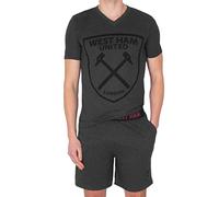 West Ham United FC - Herren Schlafanzug-Shorty - Offizielles Merchandise - Grau - XL