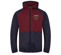 West Ham United FC - Jungen Wind- und Regenjacke - Offizielles Merchandise - Geschenk für Fußballfans - Dunkelblau/Weinrot - 12-13 Jahre