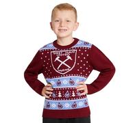 West Ham United Weihnachtspullover Kinder Jungen mit Rundhalsausschnitt - Fußball Geschenke für Jungs (Rot, 11-12 Jahre)