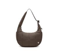 WESTBRONCO Kleine Puffer Crescent Umhängetasche für Frauen Nylon Gesteppte Schultertaschen Puffy Handtaschen mit verstellbarem Riemen, Kaffee