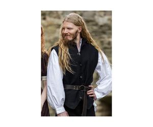 Weste aus handgewebter Baumwolle "Irvin" Schwarz XXL