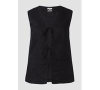 Weste aus Leinen 46 schwarz 2171423.9999.46