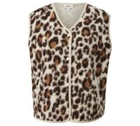 Teddy-Weste mit Leo-Muster im Relaxed Fit 42 braun|beige 2182419.84B2.42