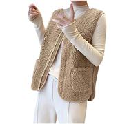 Weste für Damen, Weich und Flauschig, Kurze Fellweste, Perfekt für Kältere Tage, Stylische Damen Weste, Befestigt mit Haken, Weste für Frauen mit Satin-Futter Personalisierte Geschenke