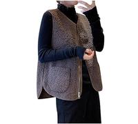 Weste für Damen, Weich und Flauschig, Kurze Fellweste, Perfekt für Kältere Tage, Stylische Damen Weste, Befestigt mit Haken, Weste für Frauen mit Satin-Futter Tagesangebote Heute