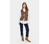 Weste Gerade Passform Black Reg Leo leopard L