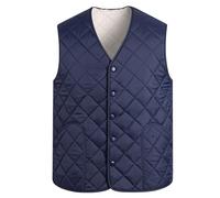 Weste Herren Ärmellos Winterjacke Warm Daunenweste Leicht Steppweste Fleeceweste Winddicht Outdoorweste Winter Herrenwesten Casual Übergangsweste Bequeme Locker Softshelljacke mit Tasche(#A Navy,3XL)