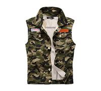 Weste Herren Outdoor Camouflage - Outdoor Weste Herren Sommer Leicht, Camouflage Ärmellose Denim Weste Casual Jeansweste Sommer Slim Fit Jeansjacke Männer Mode Vest Freizeitjacke Leichte Gilet